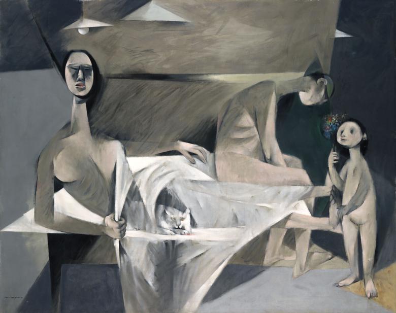 Louis le Brocquy (1916-2012), 'A Family', 1951. © National Gallery of Ireland.