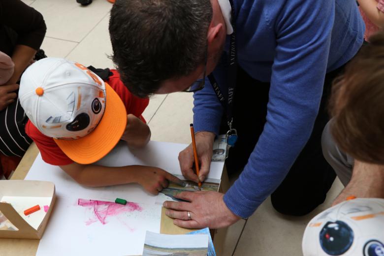 Drop-in family workshop at the National Gallery of Ireland.