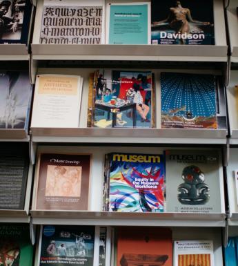 Magazines in the art library. © National Gallery of Ireland.