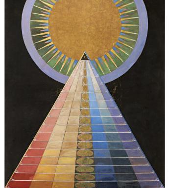 Abstract painting on black background