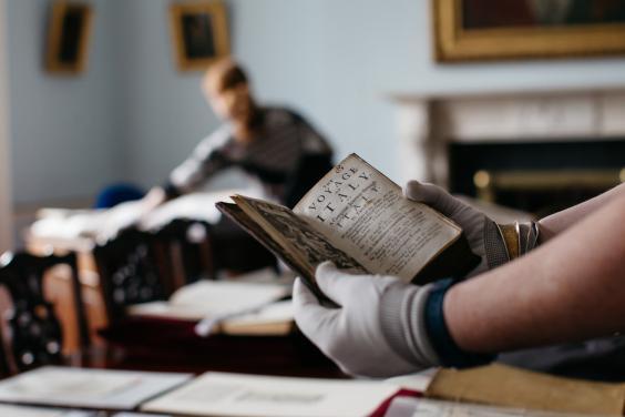 Book and archive display in the Sir Denis Mahon Reading Room. © National Gallery of Ireland