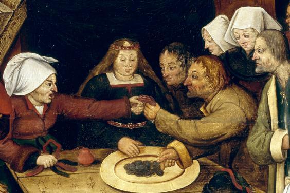 Painting of a wedding party